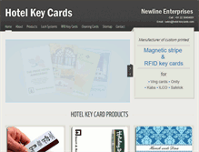 Tablet Screenshot of hotel-keycards.com